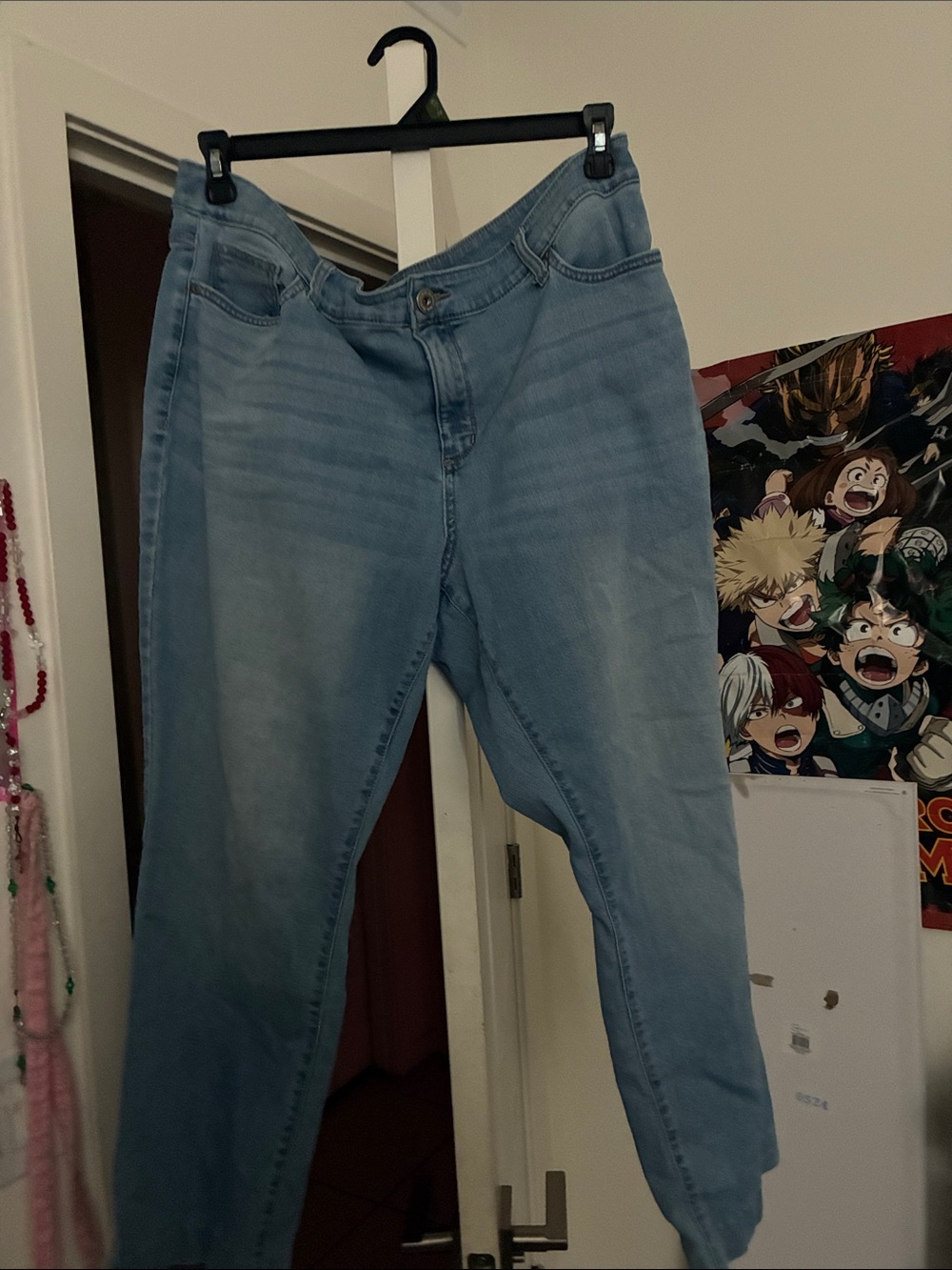 St. John's Bay Light Blue Straight-Leg Jeans